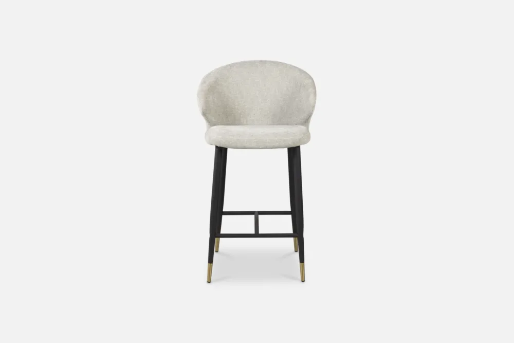 Chic beige fabric barstool, exuding understated elegance and versatility. Find your perfect neutral seating option at Bradfords, Auckland, New Zealand.