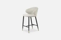 Chic beige fabric barstool, exuding understated elegance and versatility. Find your perfect neutral seating option at Bradfords, Auckland, New Zealand.