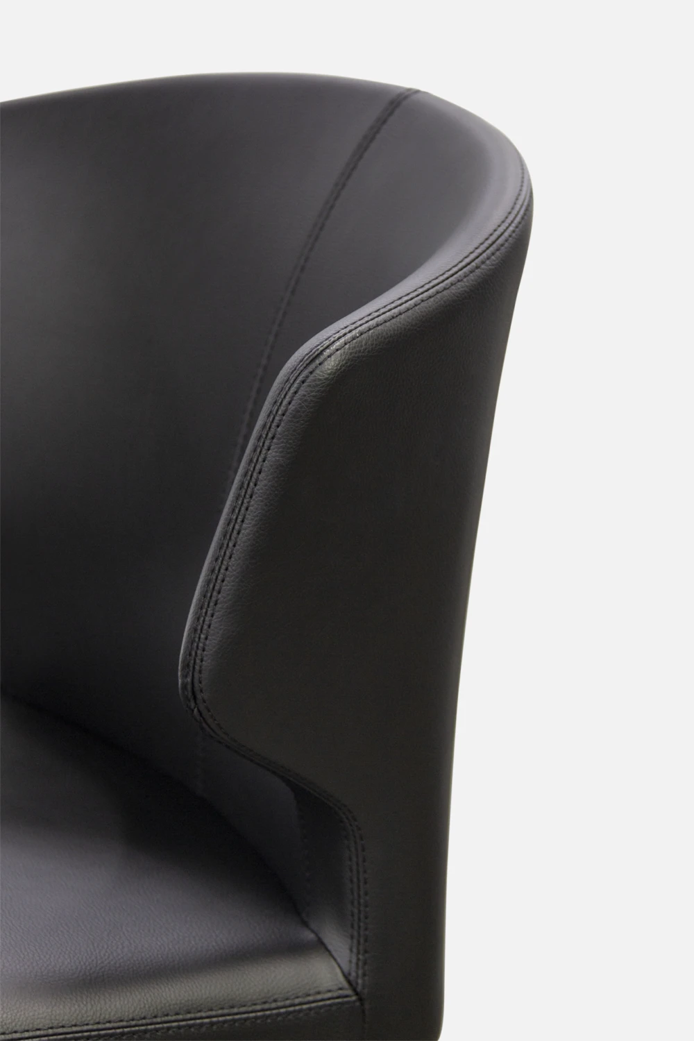 Sophisticated black PU leather dining chair, adding a sleek and contemporary touch to your dining space. Purchase now at Bradfords, Auckland, New Zealand.