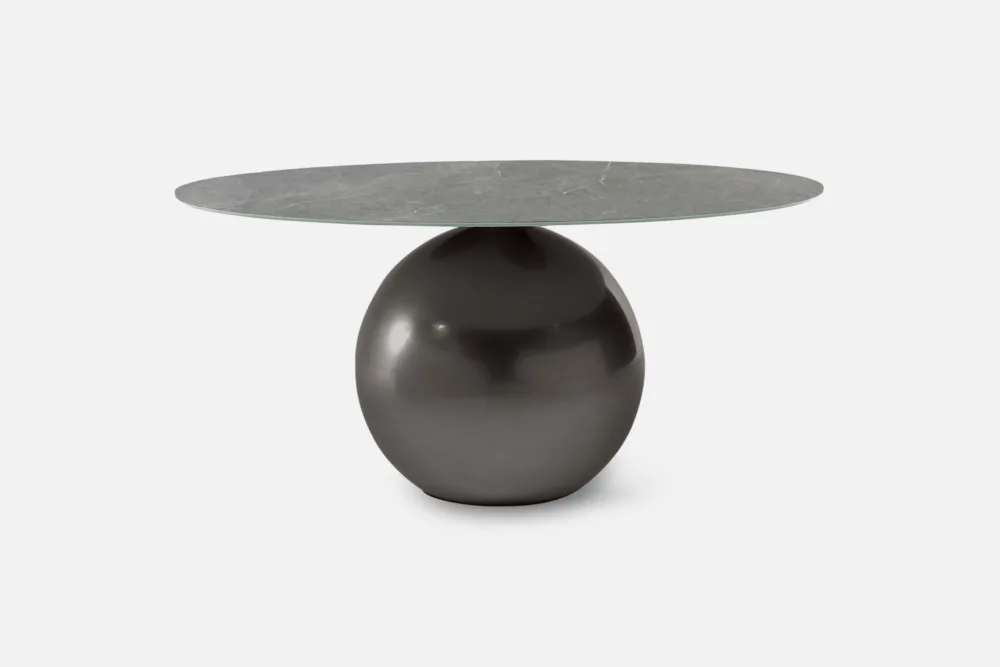 Round Ceramic Italian Dining Table: Elegant round dining table, perfect for intimate gatherings and creating a cozy atmosphere in your dining room. Explore our round table options at Bradfords, Auckland, New Zealand.