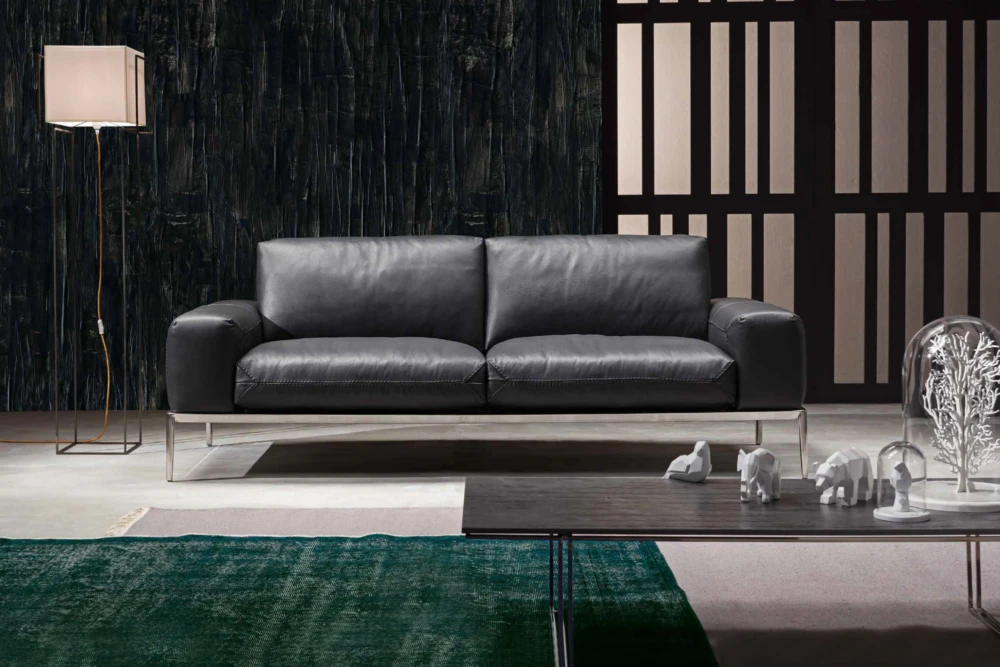 Black Leather Sofa Black Leather Couch Rossini Couch